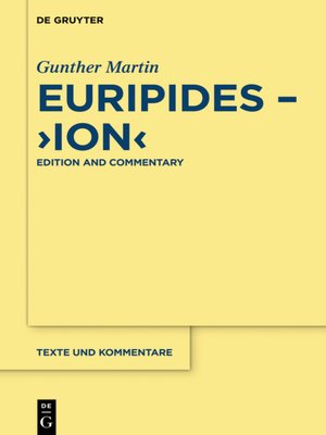 cover image of Euripides, "Ion"